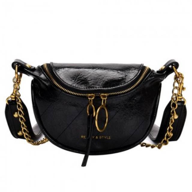 G7988  Tas selempang Wanita TAS IMPORT 18 x 15 TP  KG 035 Ada Tali Rantai