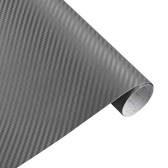 Stiker Vinyl Carbon Fiber Mobil Car Wrap 3D Multifungsi 127 x 30 CM-Gray