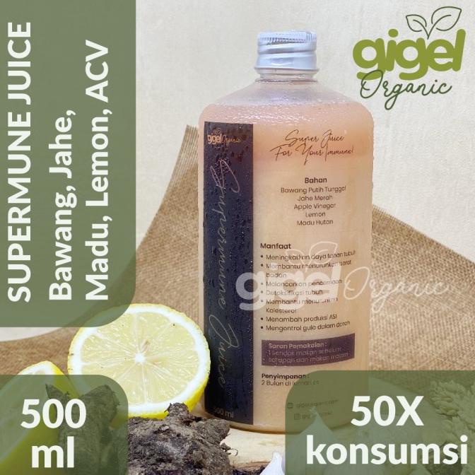 

Gigel Organic Supermune Juice 500ml Jahe Merah | Bawang Putih Tunggal | Minuman