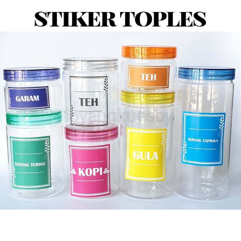 

STIKER BUMBU STICKER TOPLES GULA GARAM TEPUNG CUSTOM WARNA WARNI PINK KUNING OREN HIJAU UNGU BIRU