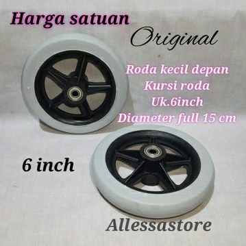 roda depan kursi roda 6 inch original