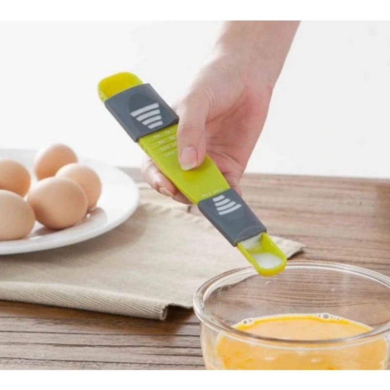 SENDOK TAKAR GESER SLIDING MEASURING SPOON FOOD SPOONS SERBAGUNASENDOK SEHAT