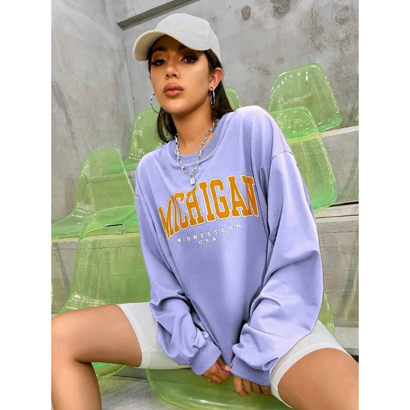 S - XXXXXL(6XL) MICHIGAN Sweater Michigan BIGSIZE Sweatshirt High School CrewNeck Micigan OVERSIZE Jumbo UNISEX