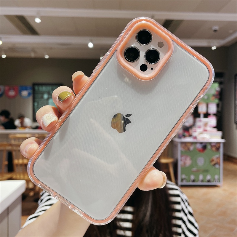 Case 3 In 1 Dapat Dilepas Warna Macaron Untuk IPhone 11 12 Pro Max X Xs Xr 7 8 Plus SE2020