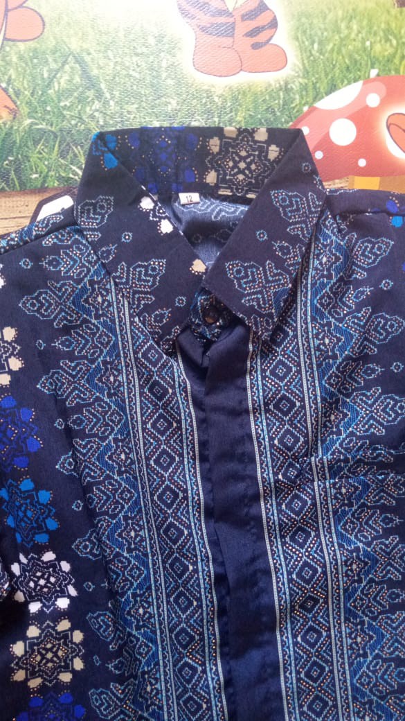 Wm>couple  Batik Couple Batik Keluarga Batik Toraja Biru Navy Batik Termurah Konveksi Sendiri