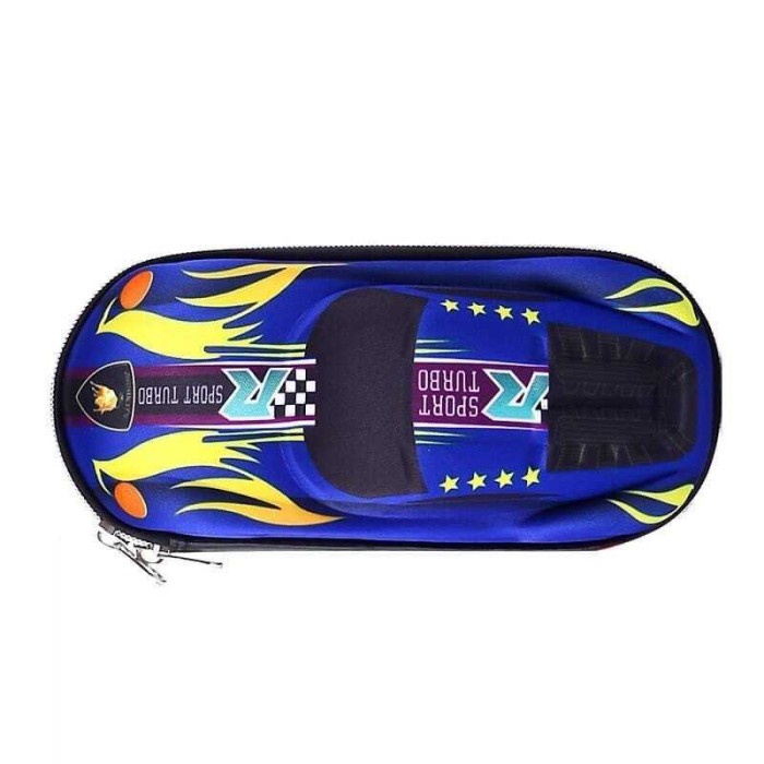 

Pensil Case 3D Anak Sekolah TK SD Kotak Pensil 3D Bahan EVA - Car Biru Gelap