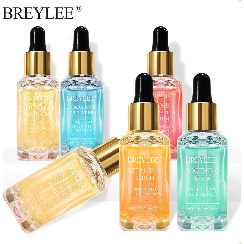 BREYLEE Serum Series Retinol / Hyaluronic Acid / Vitamin C / Soothing / 24k Collagen / Rose Moisturiser Serum 17ML