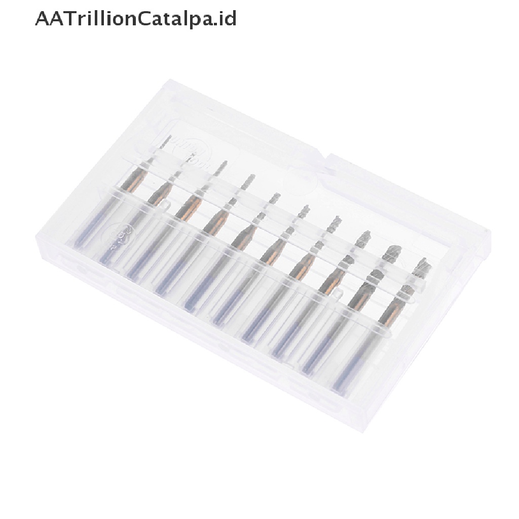 (AATrillionCatalpa) 10pcs / Set Mata Bor PCB CNC 1 / 8 &quot;0.8-3.175mm