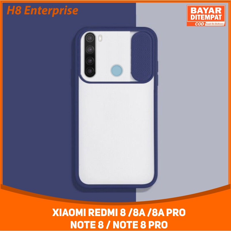 H8 Slide Case Clear Protaction Kamera Belakang Xiaomi Redmi 8 / 8A / 8A Pro / Note 8 / Note 8 Pro