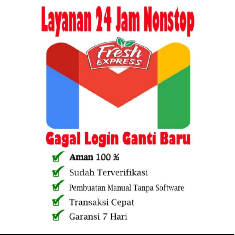 Jual akun Gmail non PVA fresh sangat murah