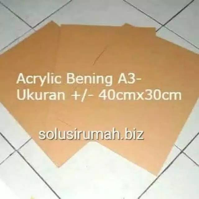 

ACRYLIC SHEET A3 30*40CM TRANSPARANT LEM BENING AKRILIK PROMO