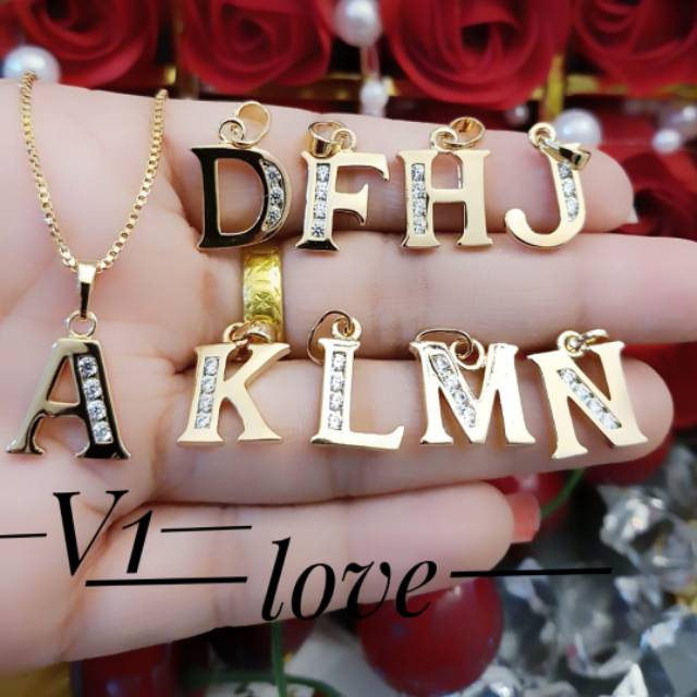 Xuping kalung huruf lapis emas 24K 1440