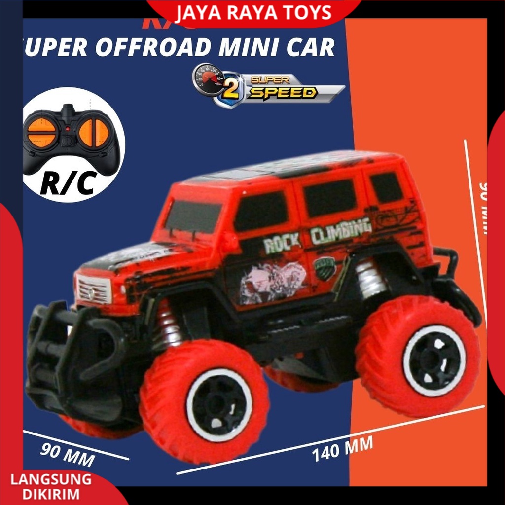 Mainan Mobil Remote Control Polisi RC Rock Crawler Police Car Jeep Off Road Mini Car New Edition