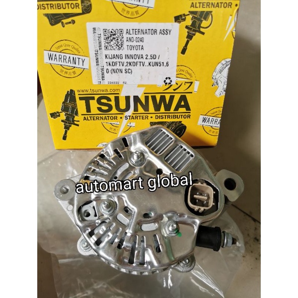 alternator dinamo cas innova diesel 1kd 2kd kun51