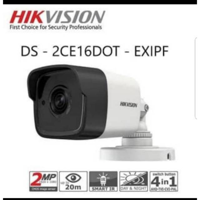 HIKVISION CAMERA CCTV INDOOR ds-2ce16dot-exipf 2mp 1080p 4 in 1( SUPPORT SEMUA DVR )