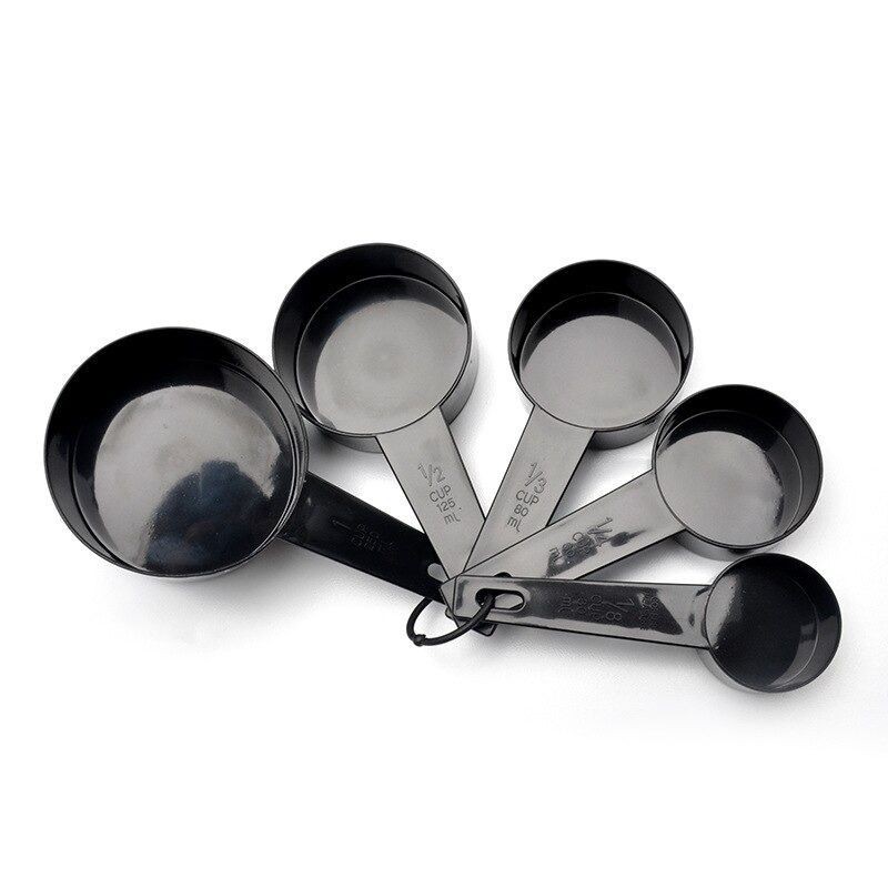 Grab Medan Sendok Takar Ukur Cup Measuring Spoon Size L 5 PCS ZISIZI CF233 - Black