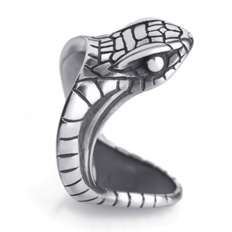 SeuSuk Vintage Fashion Punk Men Viper Snake Serpent Cobra Biker Ring Jewelry