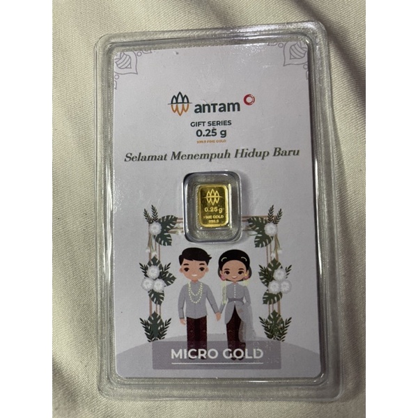 Emas 24 karat Antam x Hartadinata gift series 0,25gram #HappyWedding #KadoNikah