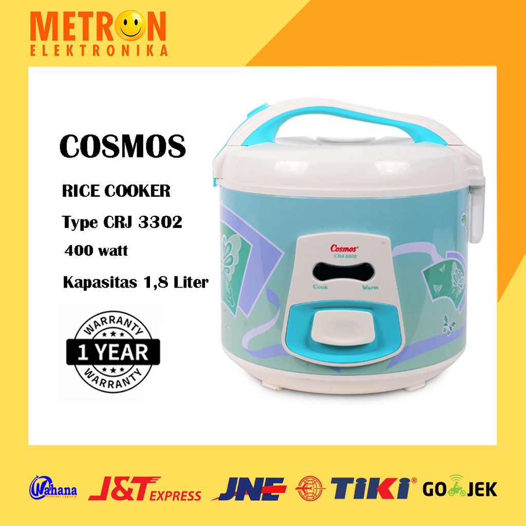 COSMOS CRJ 3302 RICE COOKER 1,8 LITER / PENANAK NASI / CRJ3302