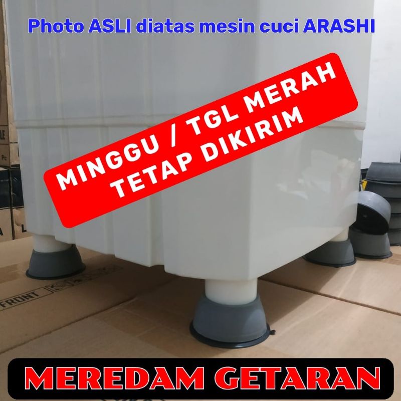 4 pcs Tatakan Alas kaki Mesin Cuci, Kulkas, Meja dll