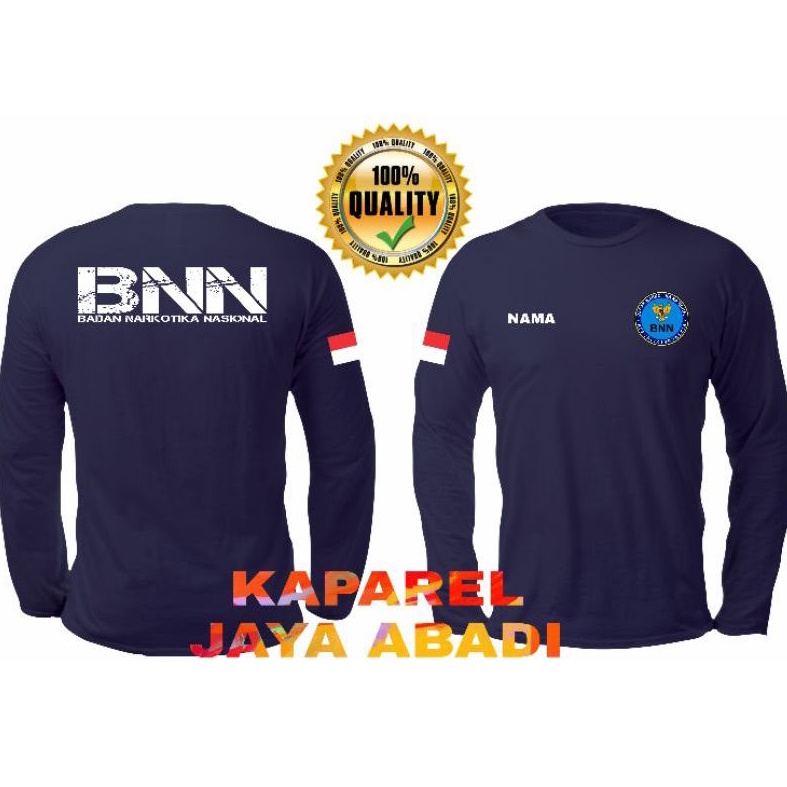 Kaos BNN/Baju bnn/Atasan Pria Wanita BNN Badan Narkotika Nasional Lengan Panjang Logo BNN