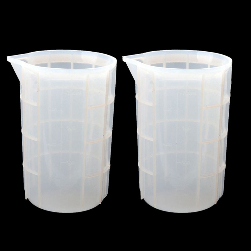 SIY  2Pcs 700ml Extra Large Silicone Measuring Cups Resin Mixing Casting Cups Tools