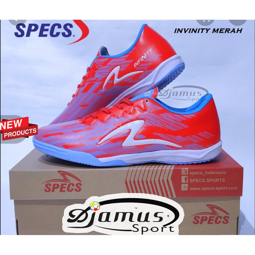 Sepatu Futsal Specs invinity Super Simic Red Blue