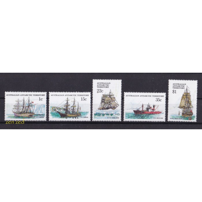 

0066 Perangko Australia Antarctic 1979 Ships 5v Mnh
