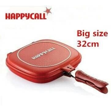 Teflon Happy Call Double Pan Asli Original Jumbo Size 32 CM