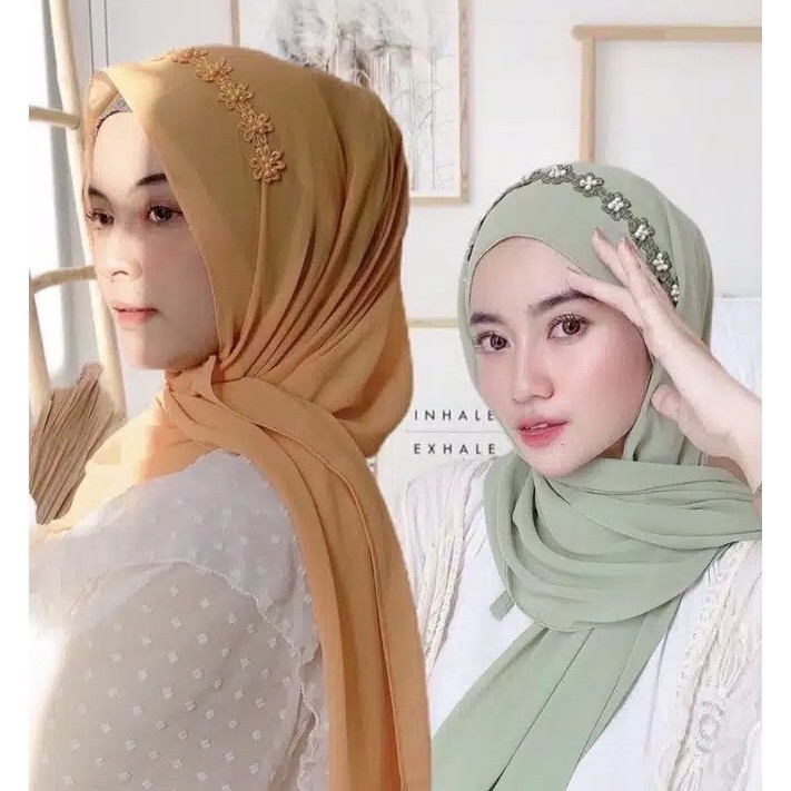 Alny Hijab - Pashmina Payet Mutiara Diamond / Pashmina Payet Tali