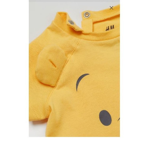 RESTOCK!! H&M 2 pack winnie the pooh jersey rompers baby, jumper pendek anak bayi-1