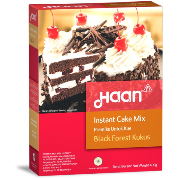 Haan Instant Cake Mix Black Forest Kukus 400 Gram - Blackforest