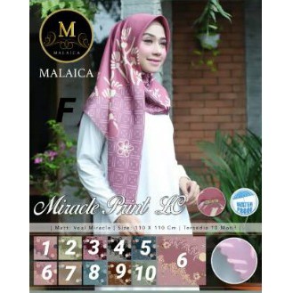 jilbab Miracle Print Lasercut Waterproof by Malaica