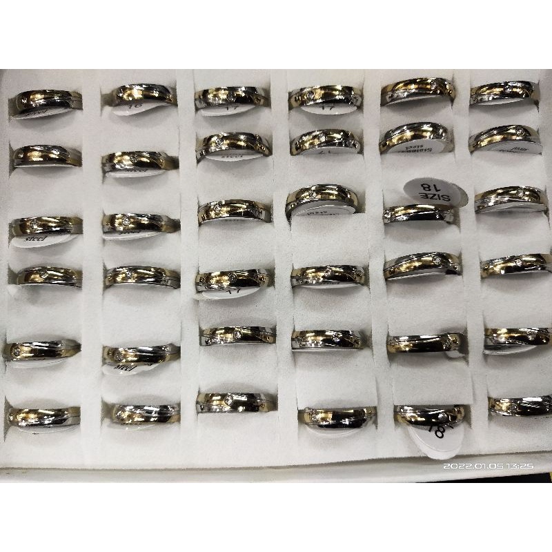 CINCIN TITANIUM KOMBINASI MATA grosir isi 36pcs