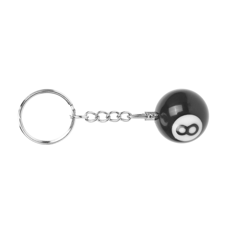 2x Gantungan Kunci Bola billiard key ring happy No. 8