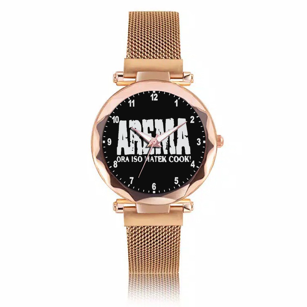 Jam Tangan Wanita Custom - AREMANITA AREMA MOTIF 6 Free Box &amp; Batre Cadangan