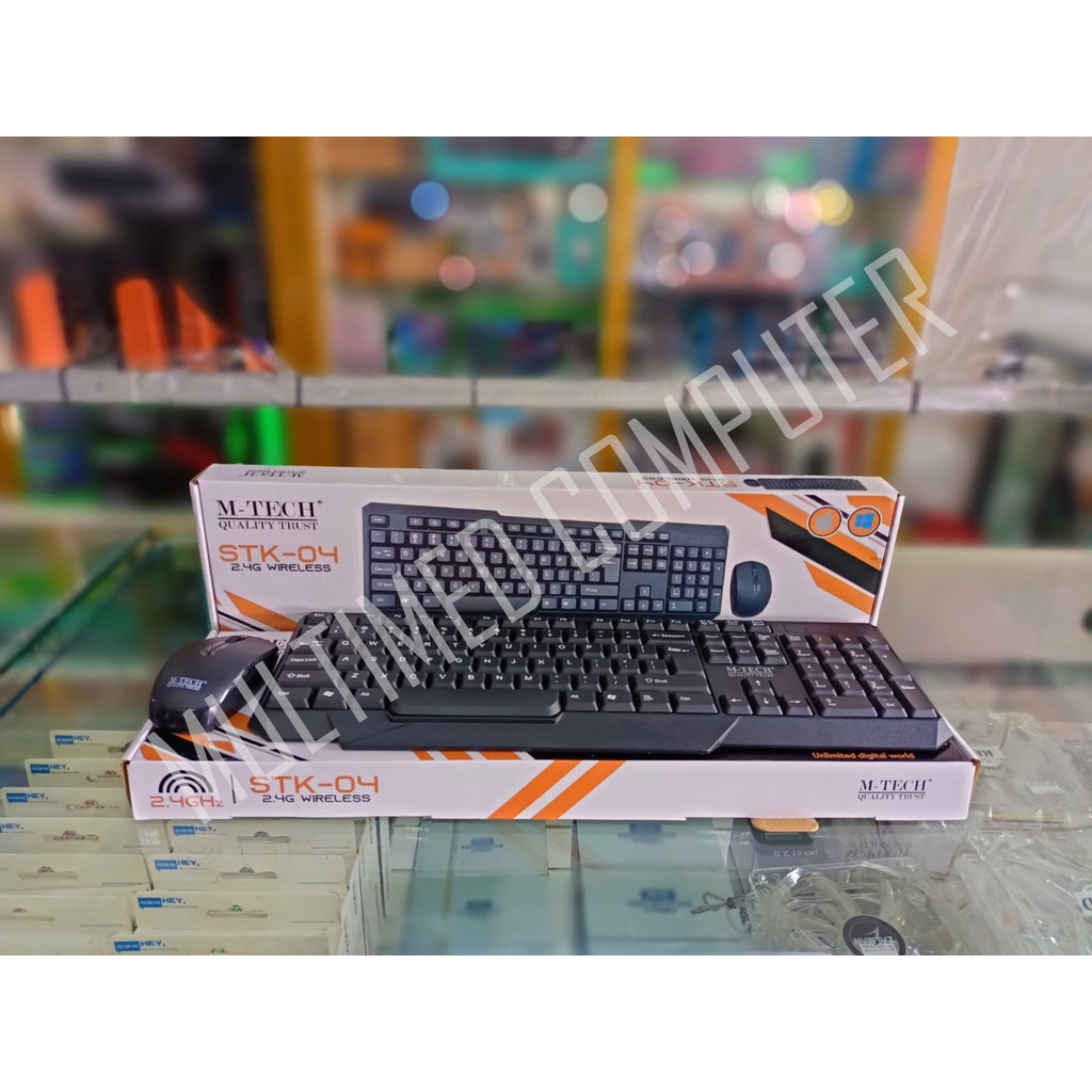 Promo Keyboard Mouse WIrelles M-Tech STK 04