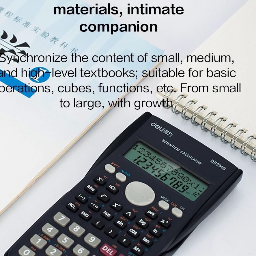 

New! Deli ED82MS Scientific Calculator Kalkulator Scientific 240 Function untuk sekolah dan kantor ✓