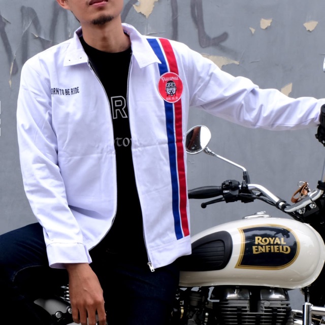 Vintage bikers jacket - Original PLUVIOPHILE - White