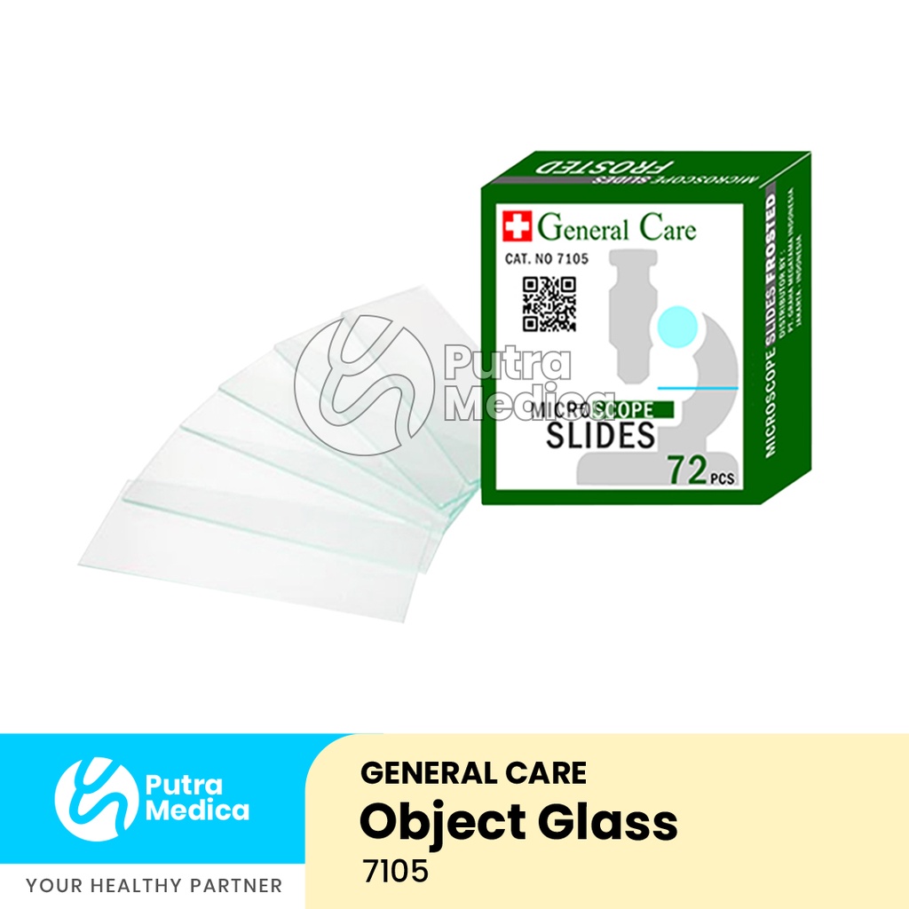 General Care Microscope Slides 7105 - 1 Box / Object Glass / Kaca Preparat Mikroskop