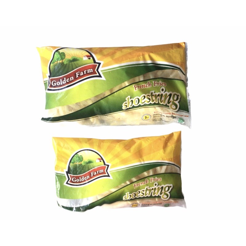 

GOLDEN FARM SHOESTRING 1kg & 500 gram ( KENTANG GORENG BEKU POTONGAN LURUS)