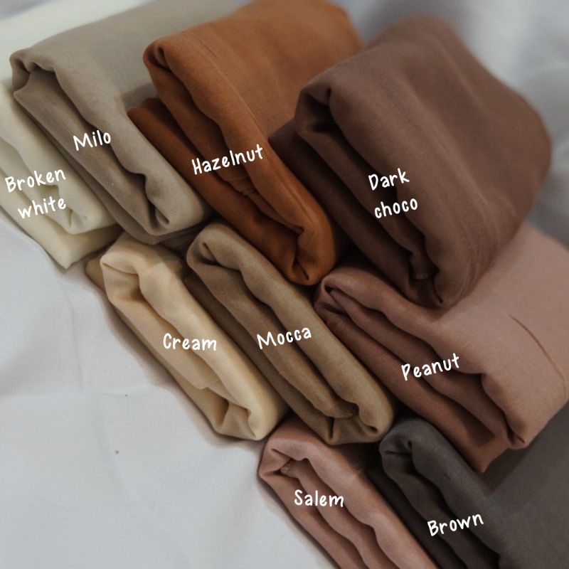 Segiempat Paris Basic Polos Warna Nude // Segiempat Paris Nude