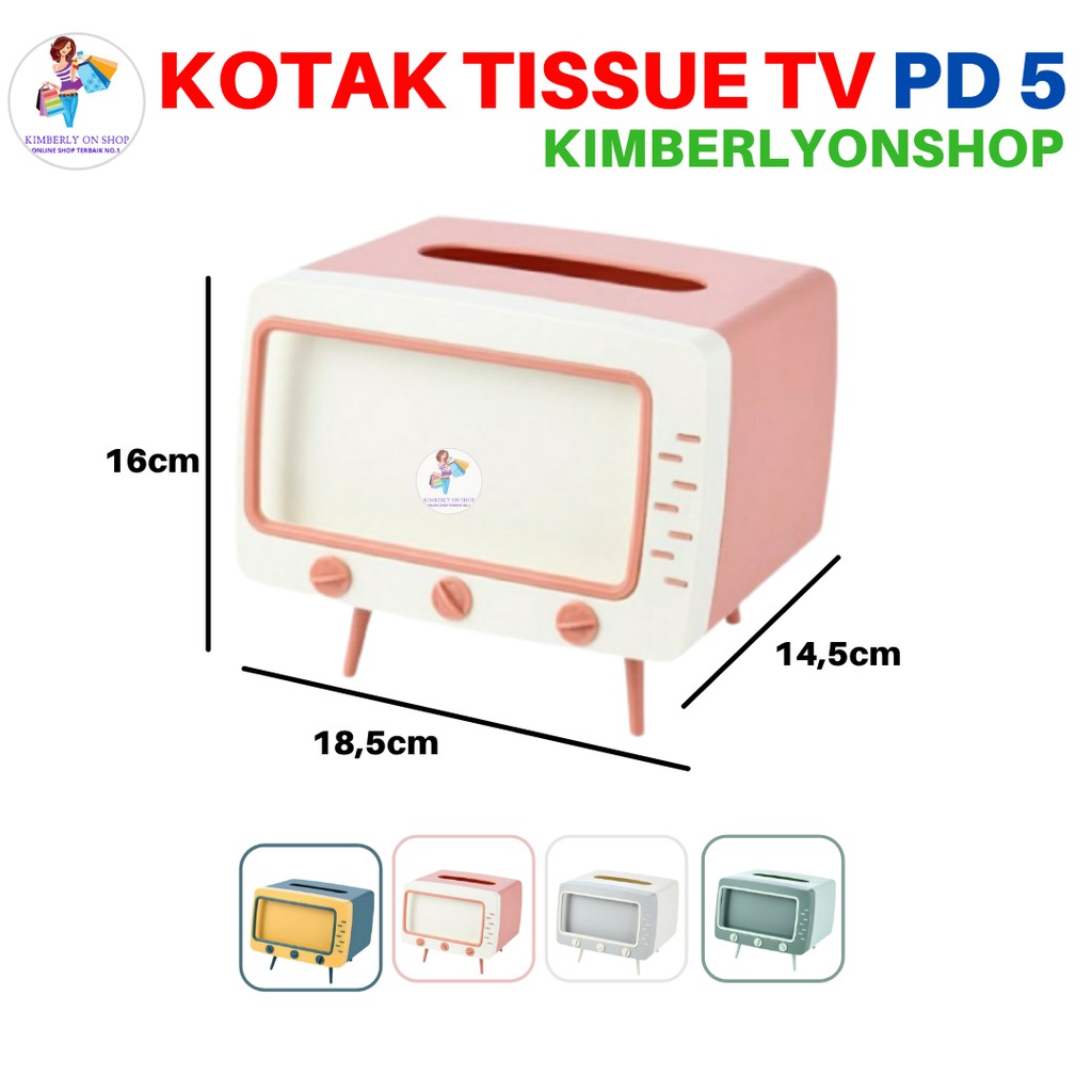 Kimberlyonshop Kotak Tisu Tempat Tissue Hp TV Portable Box Holder Hp