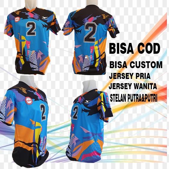 SALEE.. baju setelan olahraga bola volyy putra full printing, kaos stelan pria, baju bola voli proli