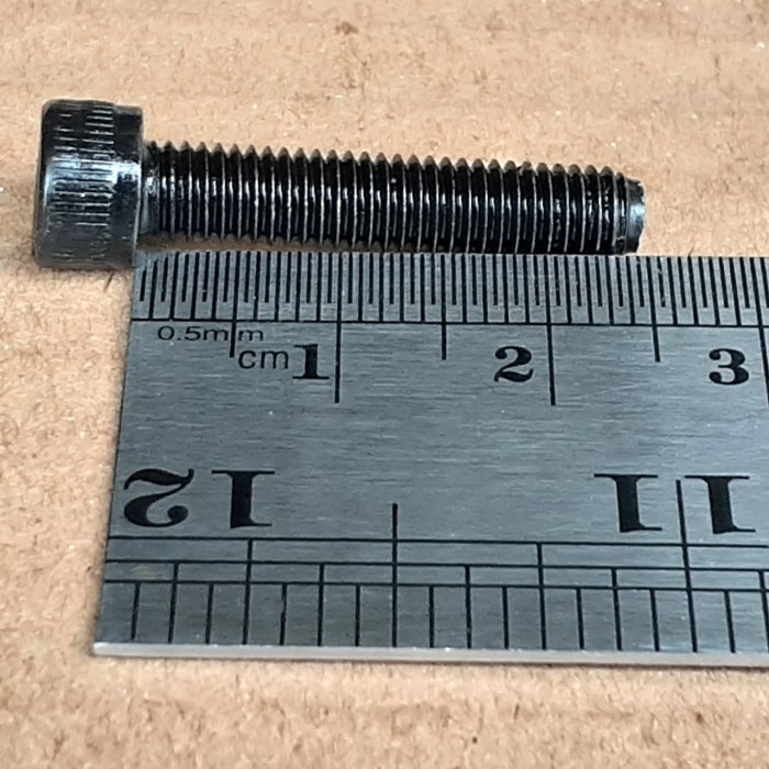 BAUT L M6X25 (2.5CM) BAJA FULL DRAT / BAUT L BAJA M6 X 25 GRADE 12.9 / BAUT L BAJA M6 PANJANG 2.5 CM