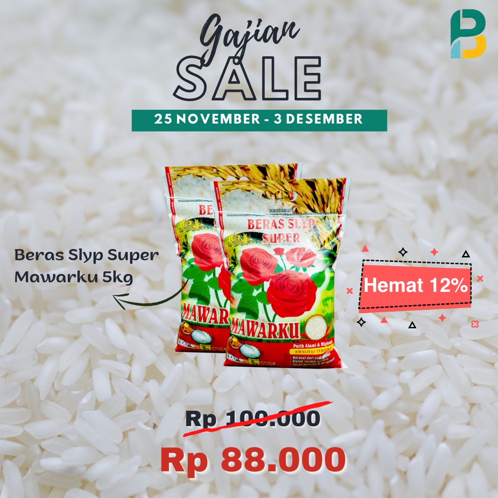 

PROMO Beras Slyp Super Mawarku 5kg Beras Putih Murah [2 PCS]