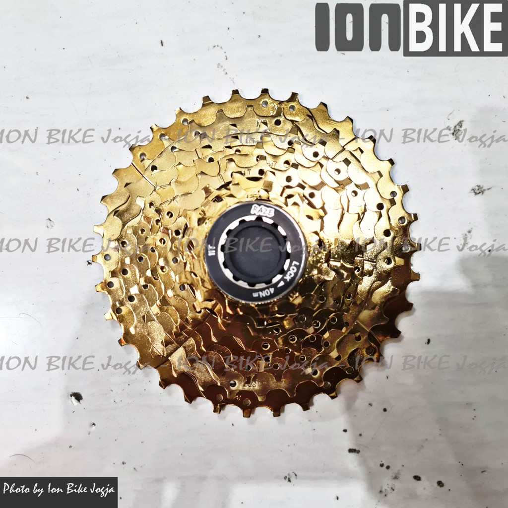 cassette sprocket raze GOLD 9 speed 11-34 T - sproket casette cassete freewheel 9sp sp 11T 34T 11-34