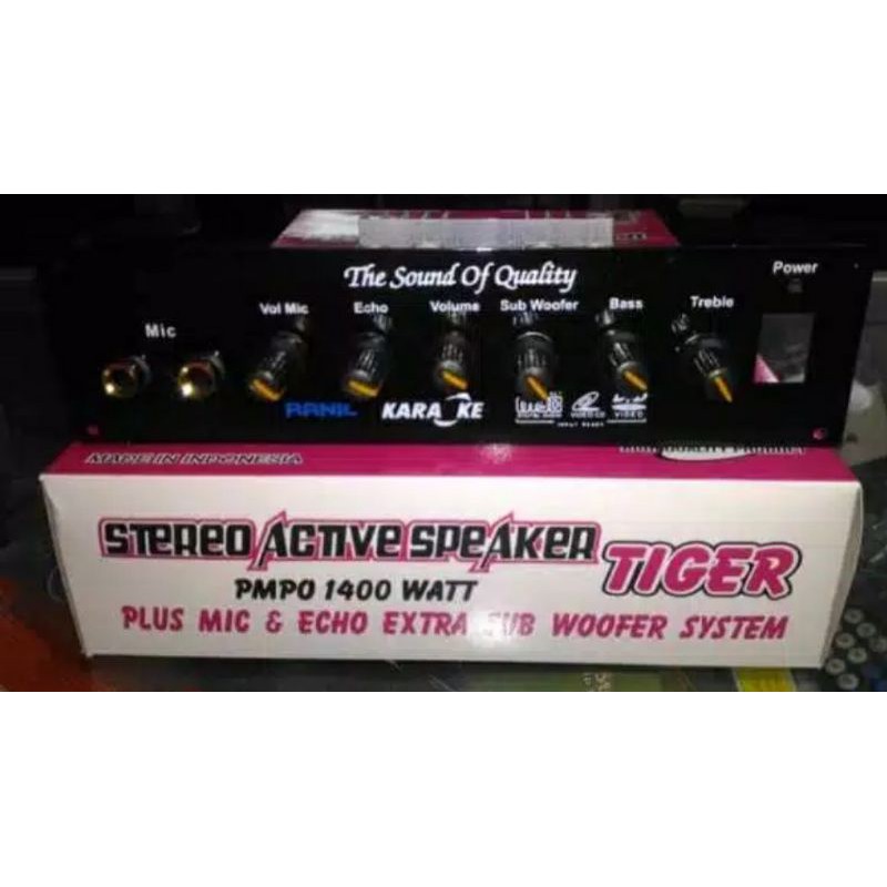 Kit aktif speaker stereo karaoke mic echo subwoofer tip41 tip42