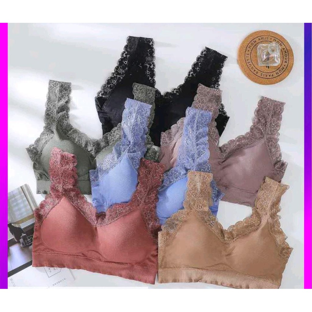 Bra Lace / BH Sport Renda Import Melar Jumbo / Bra Sport Renda / Cleopatra / Pakaian dalam / Bra ren