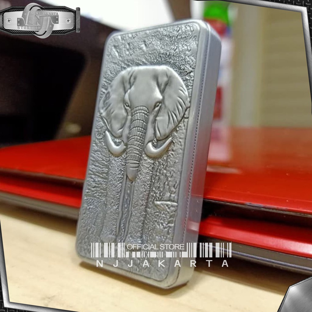 Korek Api Gas Sliding Gajah Exclusive Silver Besi